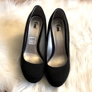 Black platform heels